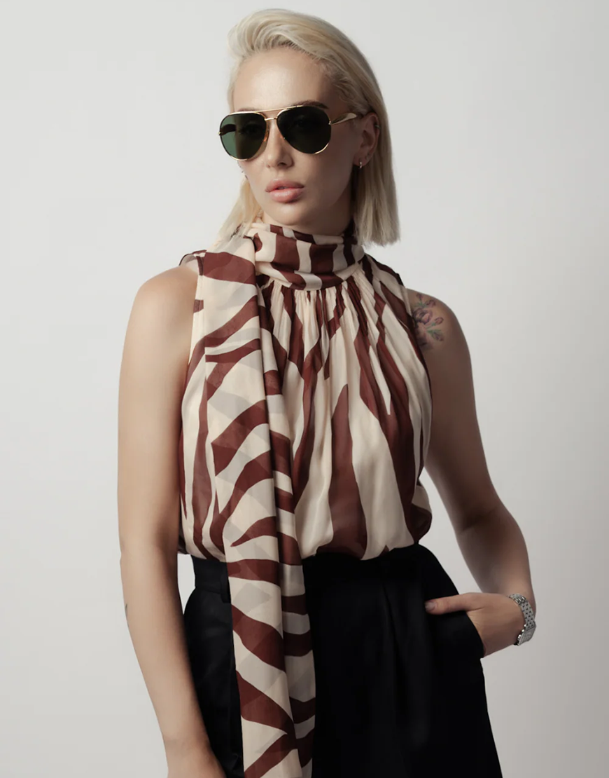 6_0624ffb3-a9f0-485f-b385-e5d1ffc52be4 Блуза принт зебра без рукавів AMBITNA (Ambtn_21) - фото 2