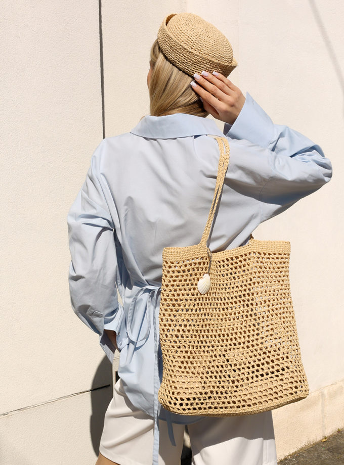 Плетена сумка-шопер з натуральної рафії LiSOLODKA (LS_0025_25)