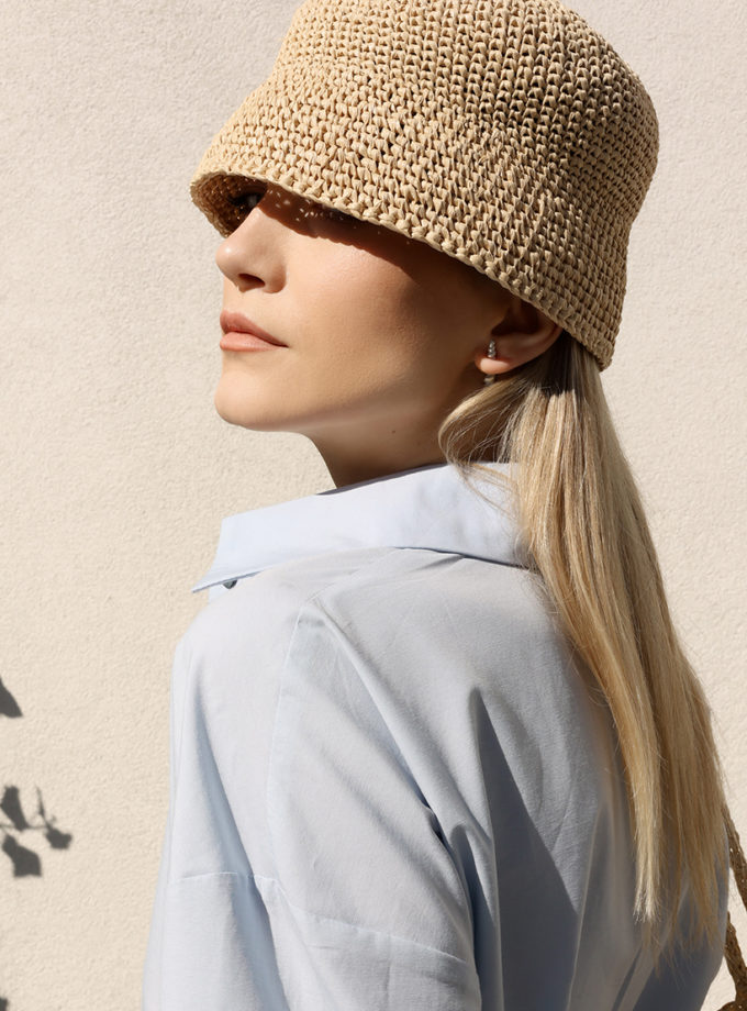 Плетена панама з натуральної рафії 2 в 1 LiSOLODKA (LS_0024_25)
