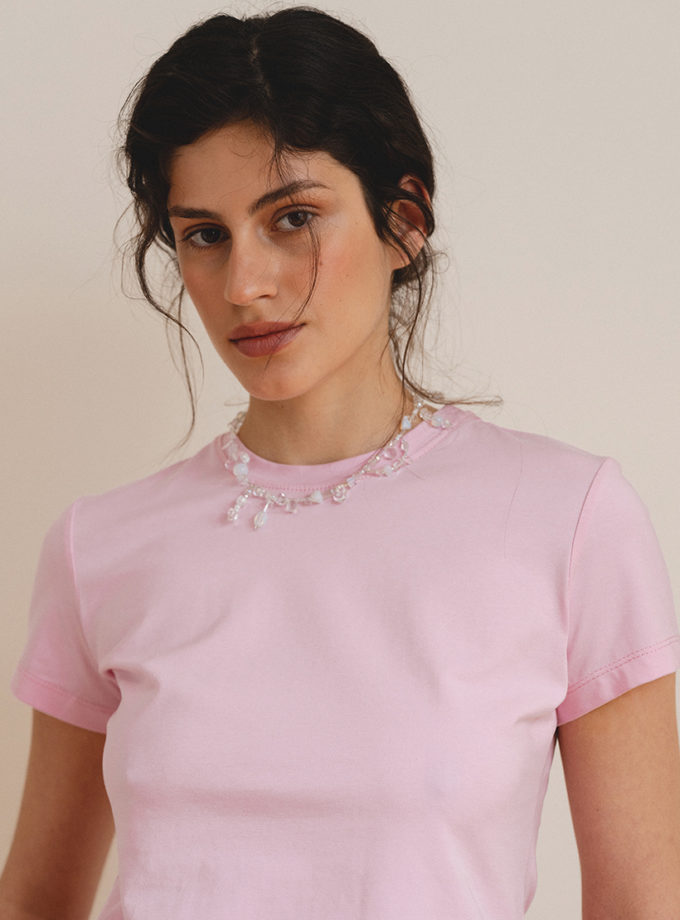 Футболка приталена рожева BALCONY GARMENT (BLCN_1463)