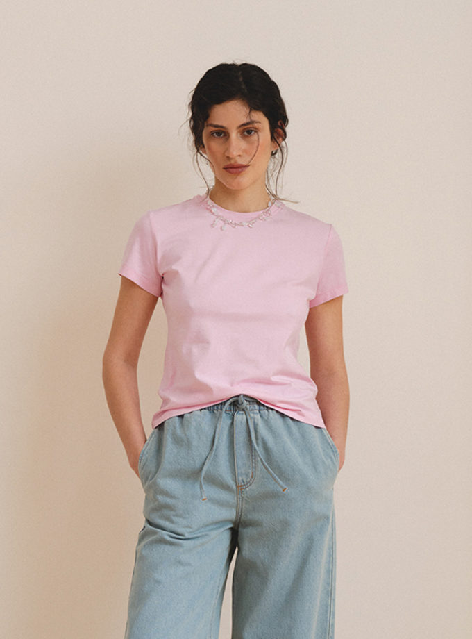 Футболка приталена рожева BALCONY GARMENT (BLCN_1463)