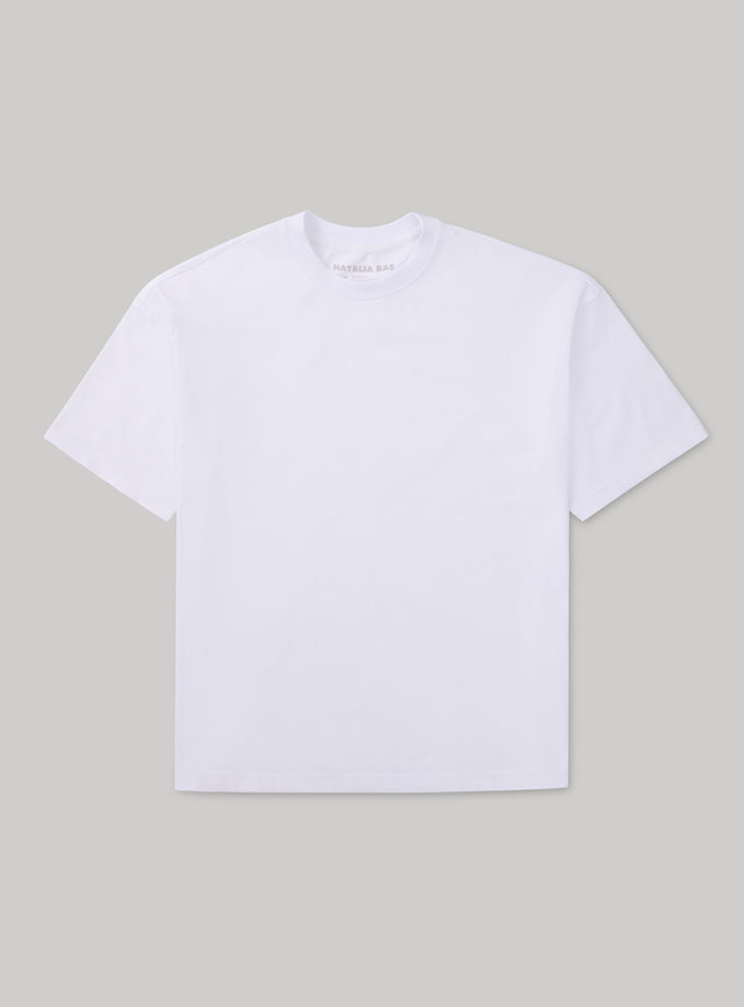 Футболка boyfriend біла NATALIA BAS (NatB_TCW-1)