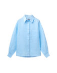 Лляна сорочка з довгим рукавом блакитна NATALIA BAS (NatB_SLB-2)