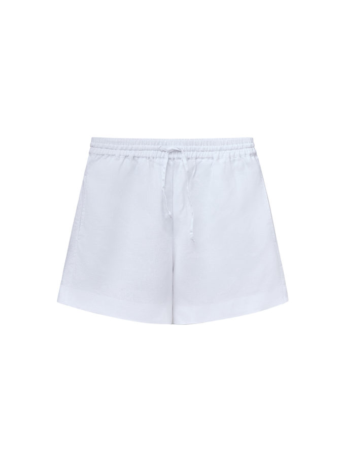 Лляні шорти білі NATALIA BAS (NatB_PLW-1)