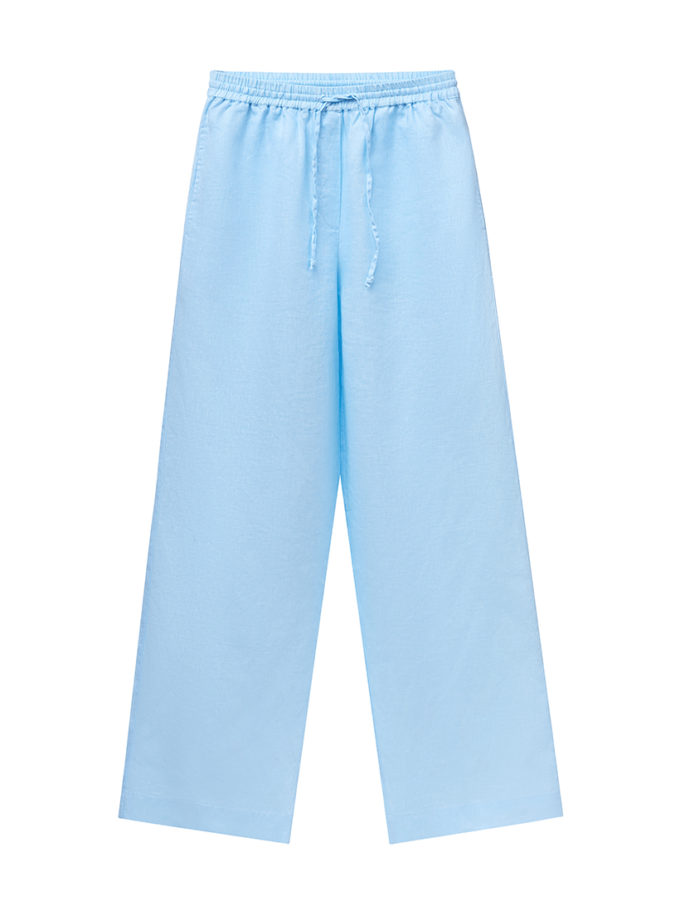 Лляні штани блакитні NATALIA BAS (NatB_PLB-2)