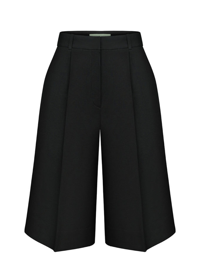 Чорні лляні бермуди AMBITNA (Ambtn_17_shorts)