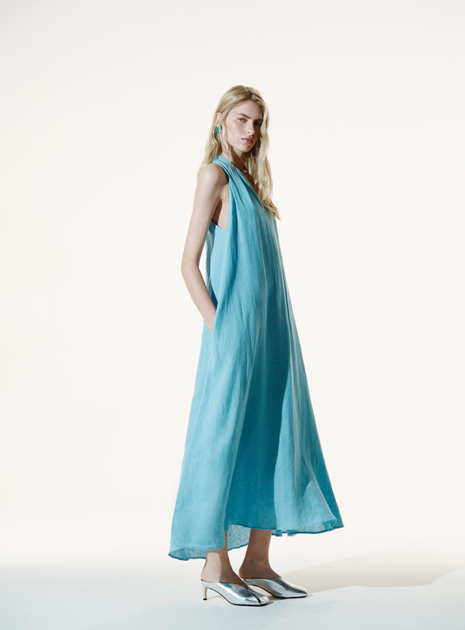 Сарафан бірюзовий лляний AMBITNA (Ambtn_19)
