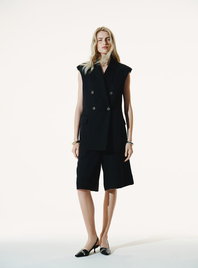 Чорні лляні бермуди AMBITNA (Ambtn_17_shorts)