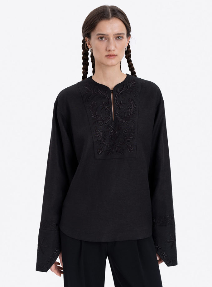 Лляна вишита сорочка Орнаменти Лесі ETNODIM (ETN_ornamenty-lesi)