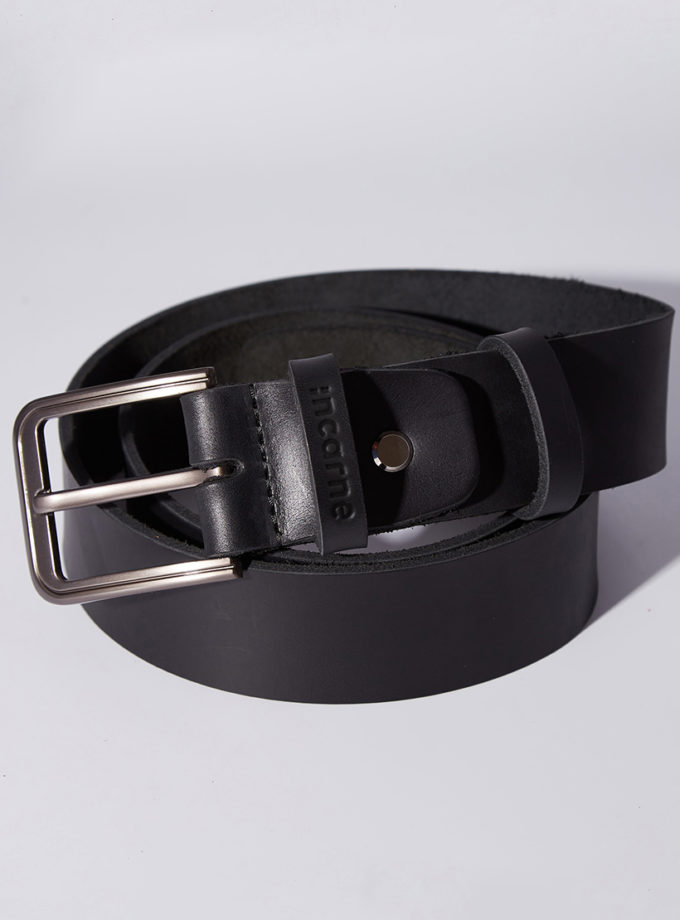 Ремінь з натуральної шкіри New Parallel чорний INCARNE (INCRN_new-parallel-black)