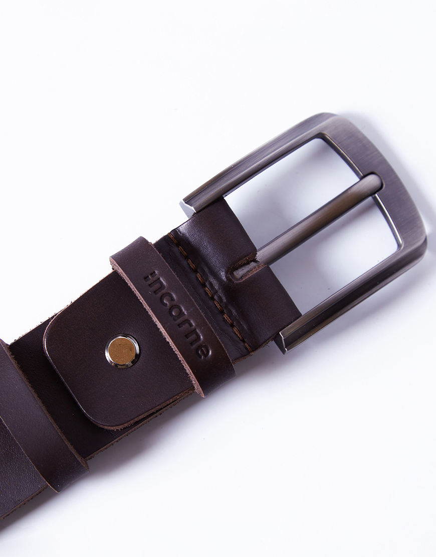 np-br-2 Ремінь з натуральної шкіри New Parallel коричневий INCARNE (INCRN_new-parallel-brown) - фото 3