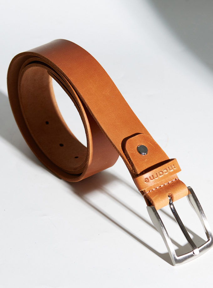 Ремінь з натуральної шкіри New Parallel коньяк INCARNE (INCRN_new-parallel-cognac)