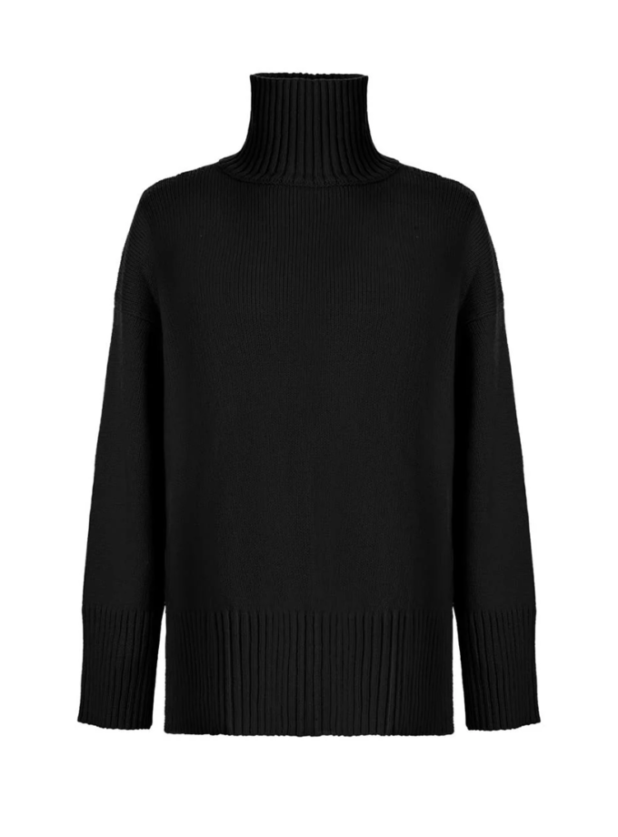 Светр з вовни мериноса FIORE BIANCO (FRBC_FBmer_black) - фото 3