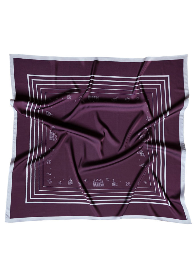 Хустинка Мій Львів бордо SOFT25 (SOFT_Hust_Lv_bord)