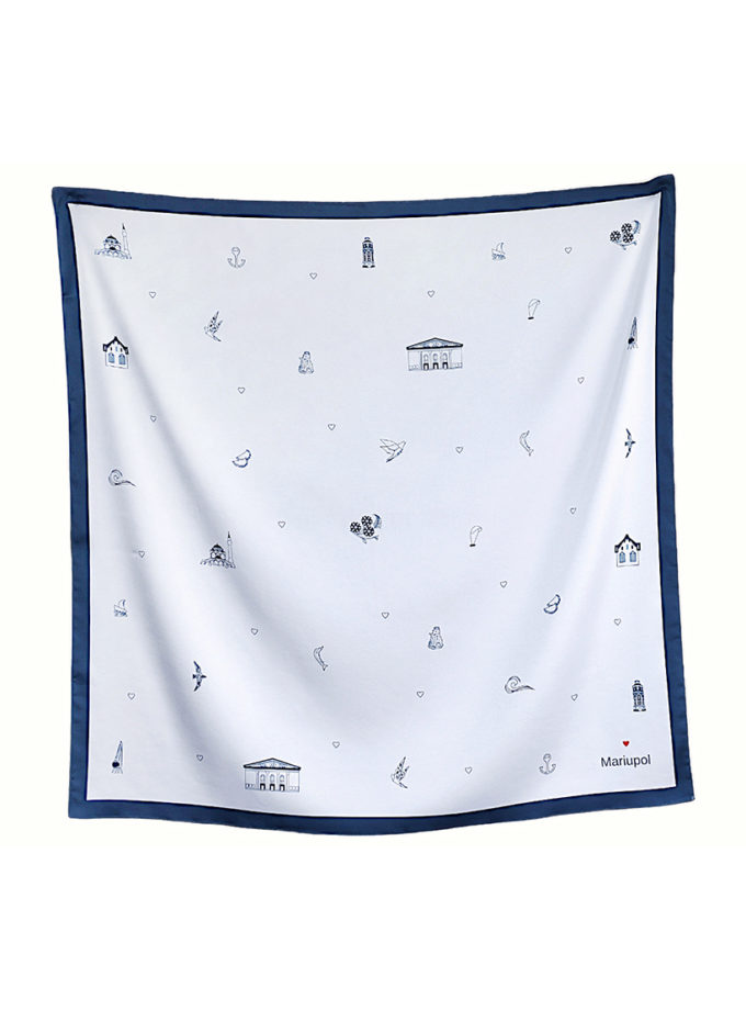 Хусточка Мій Маріуполь SOFT25 (SOFT_Hust_Mr_wt)