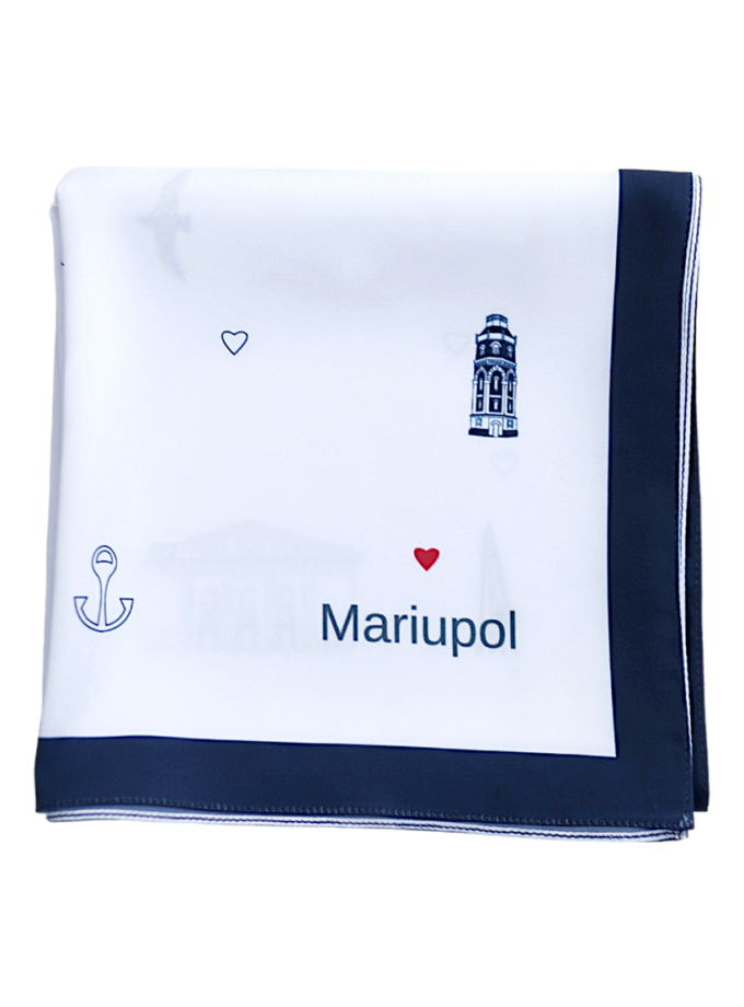 Хусточка Мій Маріуполь SOFT25 (SOFT_Hust_Mr_wt)