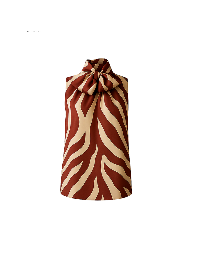 Блуза принт зебра без рукавів AMBITNA (Ambtn_21)