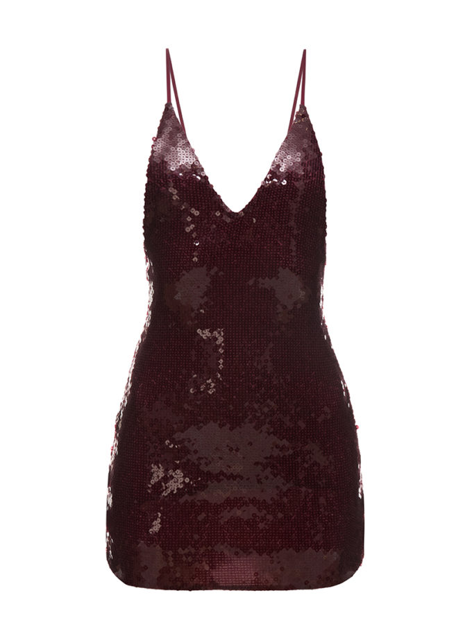 Легка сукня з паєтками бургунді WILD HEARTS (WH_lghtsqndress-brgndy087)