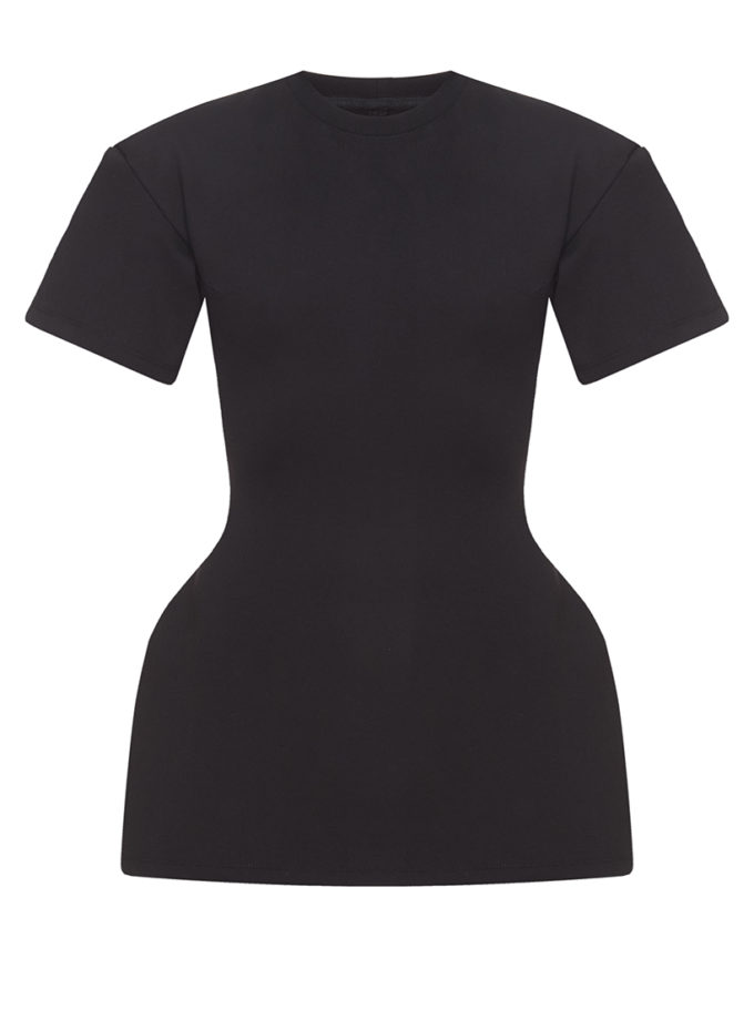 Сукня-футболка з плечима чорна WILD HEARTS (WH_shldrstshrtdress-blc081)