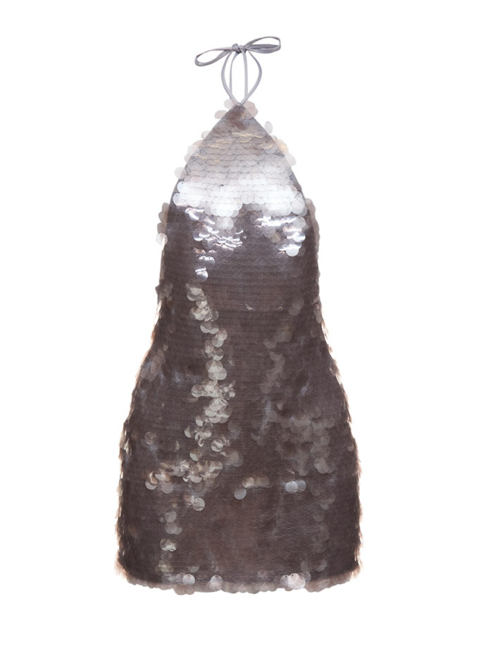 Сукня з паєтки з відкритою спиною металева WILD HEARTS (WH_sqndrswthopnbck-mtl088)