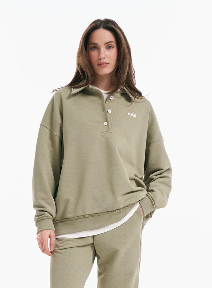 Світшот-поло SS25 світла олива MMSW (MMSW_СПSS25-LO)
