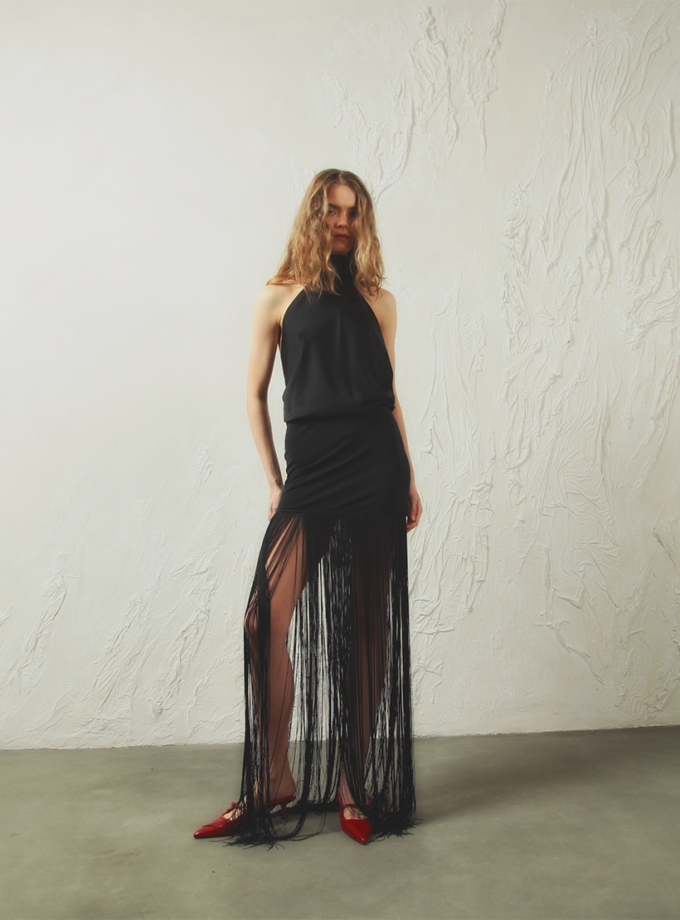 Спідниця з бахромою ALEXANDER VANAVI (AV_DRYAD_00)