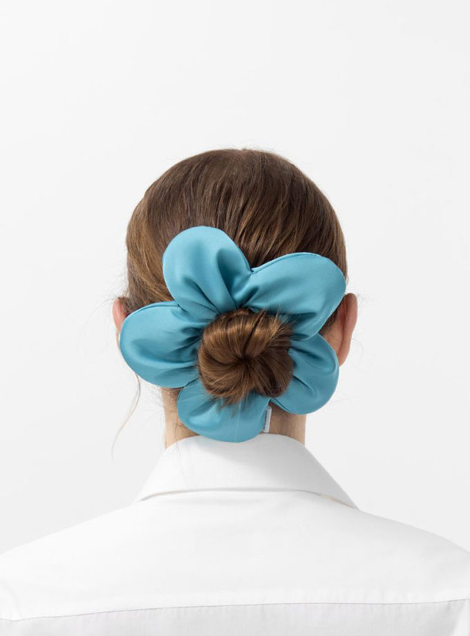 Резинка-аксесуар для волосся  Flower блакитна WHOCARES (WC_000005758)