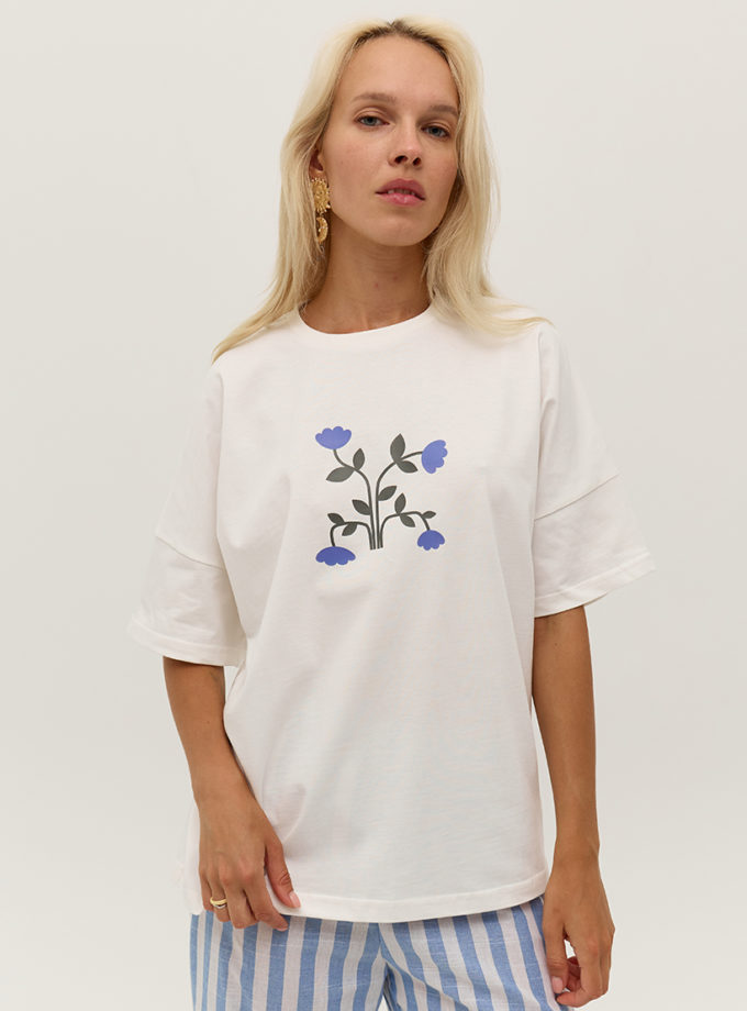 Футболка з принтом Квітка ANNA YAKOVENKO (AY_3984)