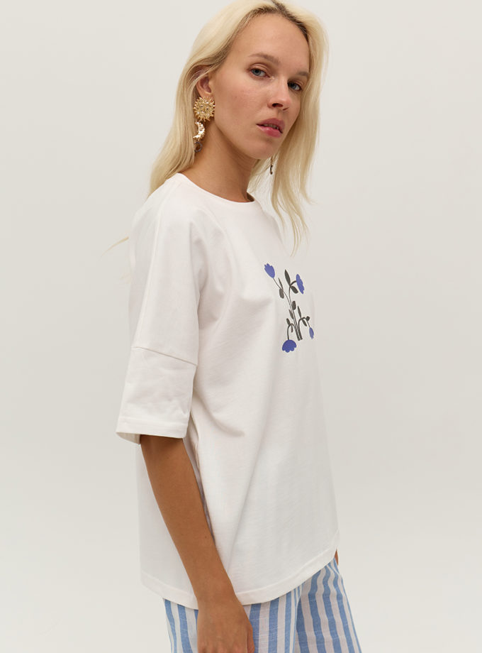 Футболка з принтом Квітка ANNA YAKOVENKO (AY_3984)