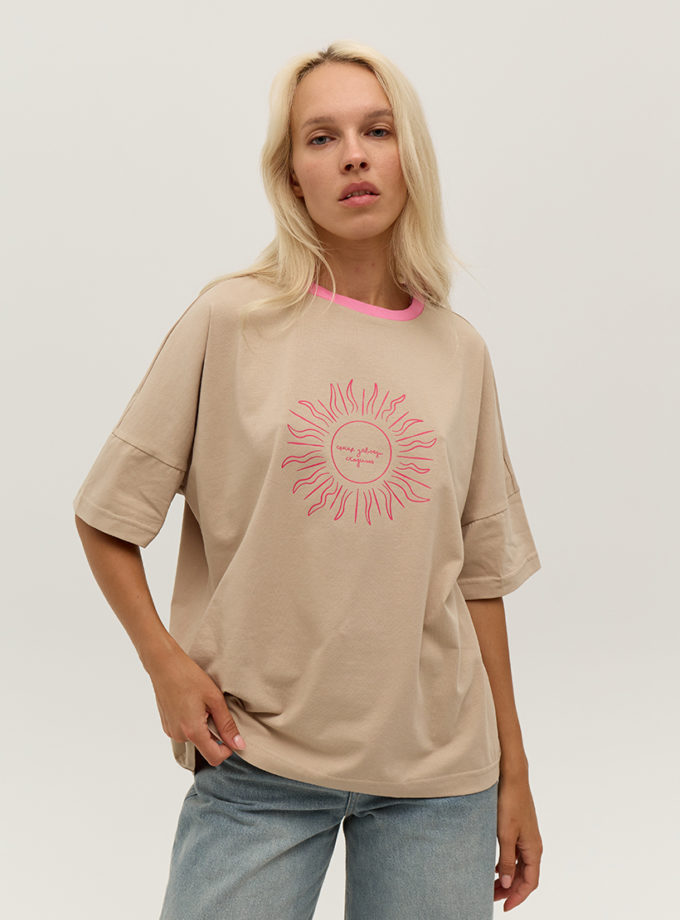 Бежева футболка ANNA YAKOVENKO (AY_3996)