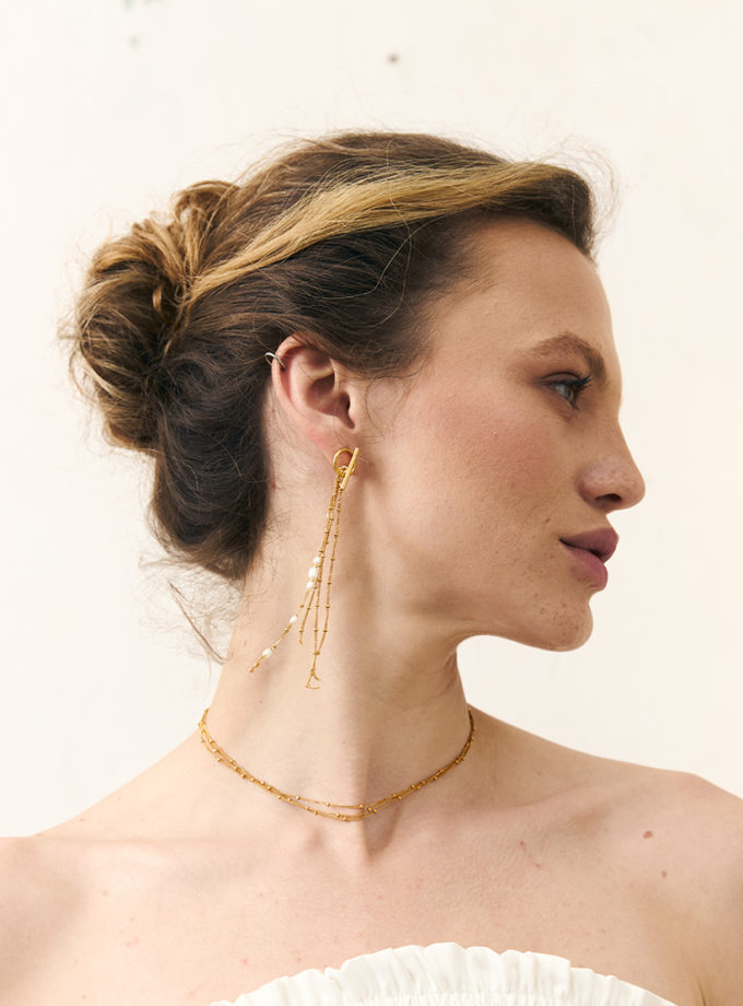 Сережки з ланцюжками SOLAR SILVER (SLSR_SSER_084)