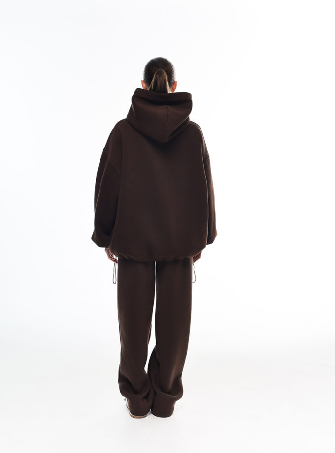 Штани рівні з фіксатором утеплені W25 шоколадні MMSW (MMSW_OW-16)