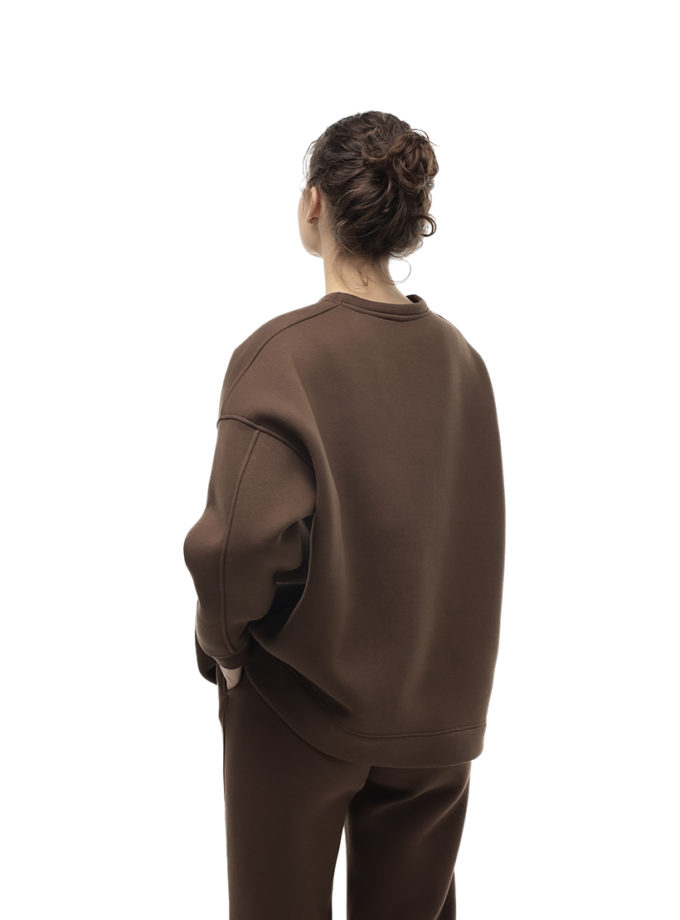 Світшот утеплений з логотипом W25 шоколад MMSW (MMSW_SW-W25-CH)