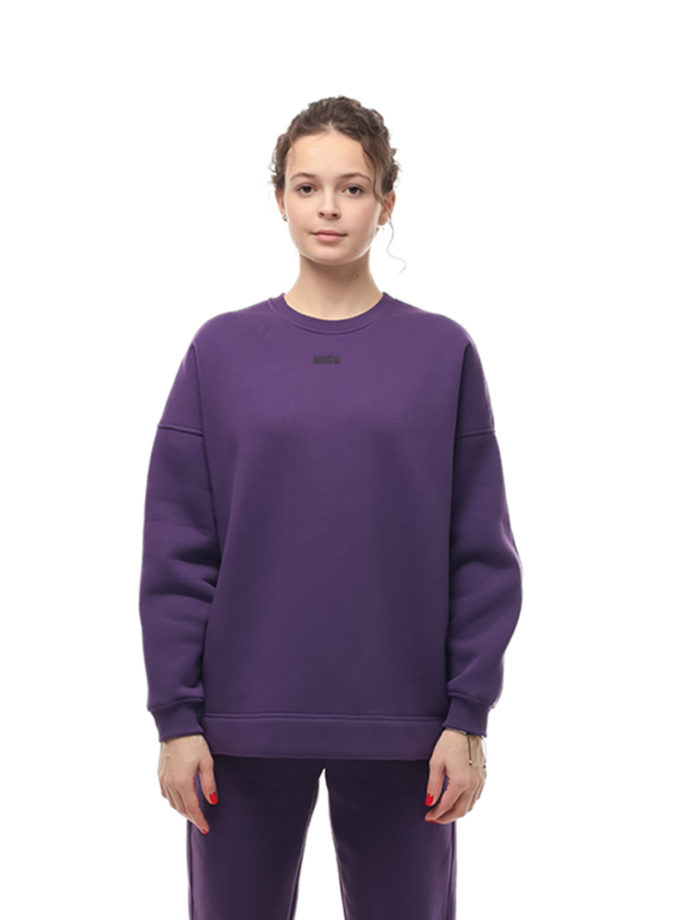 Світшот утеплений з логотипом W25 фіолетовий MMSW (MMSW_SW-W25-V)