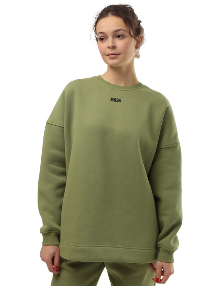 Світшот утеплений з логотипом W25 хакі MMSW (MMSW_SW-W25-LH)