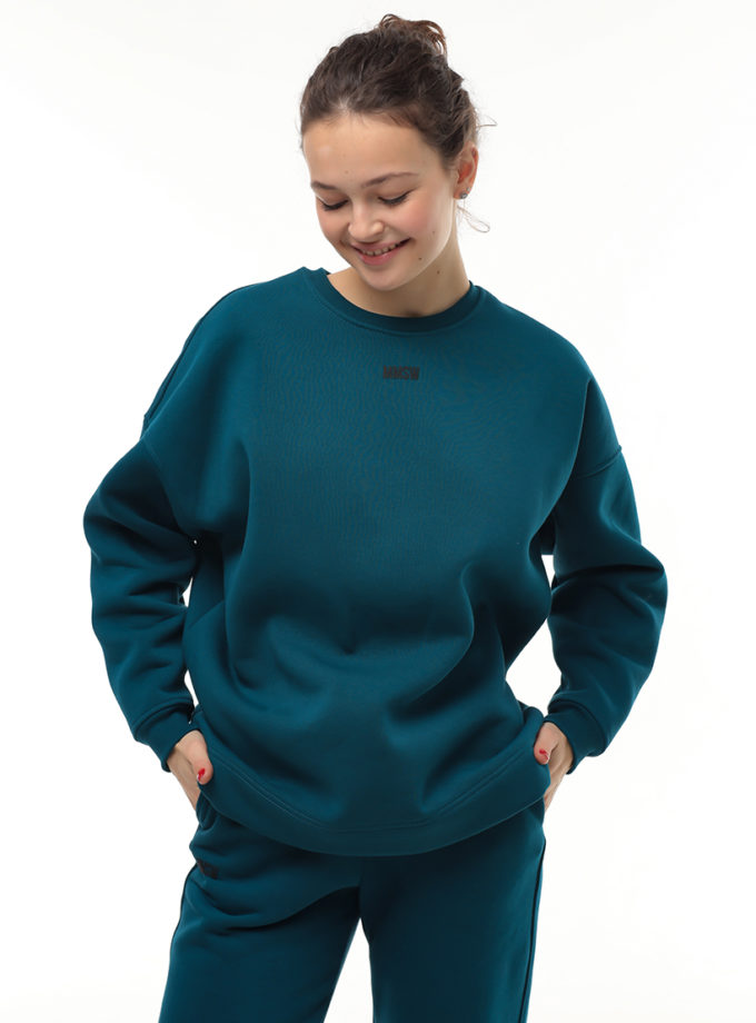 Світшот утеплений з логотипом W25 колір морської хвилі MMSW (MMSW_SW-W25-SW)