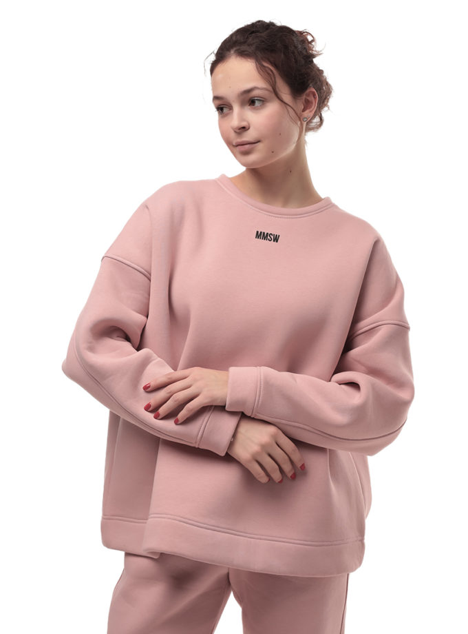 Світшот утеплений з логотипом W25 пудра MMSW (MMSW_SW-W25-P)