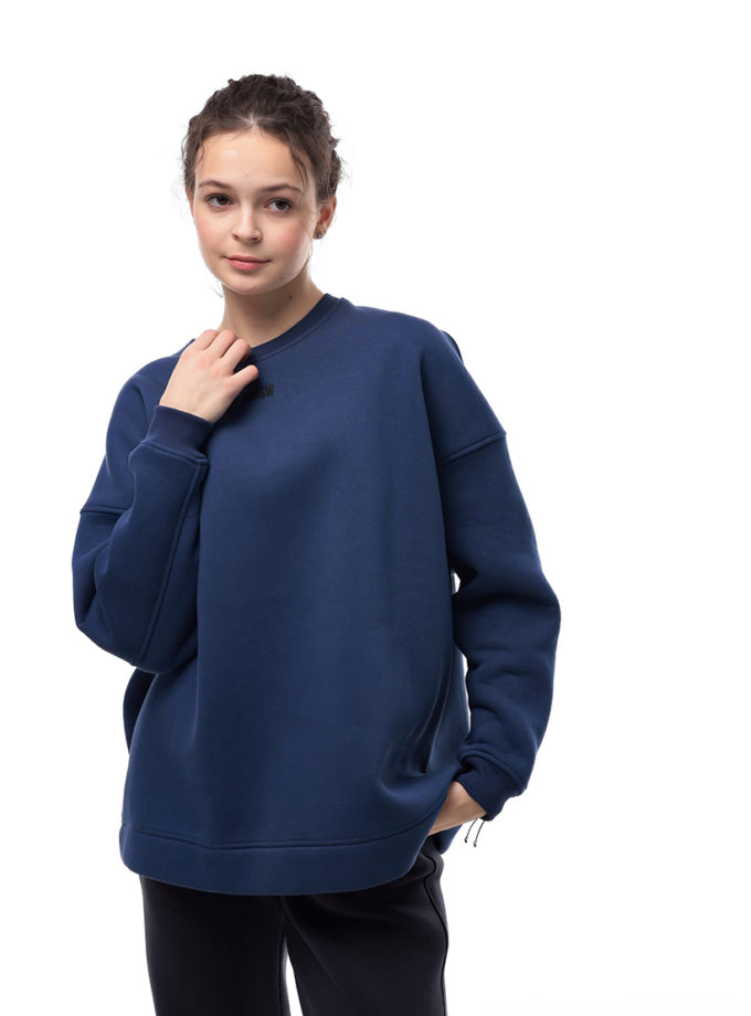 Світшот утеплений з логотипом W25 синій MMSW (MMSW_SW-W25-G) - фото 7