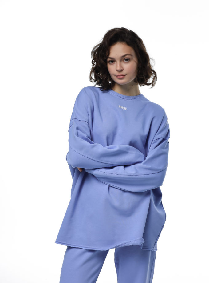 Світшот з необробленим краєм SS блакитний MMSW (MMSW_Sw-SSOS-B)