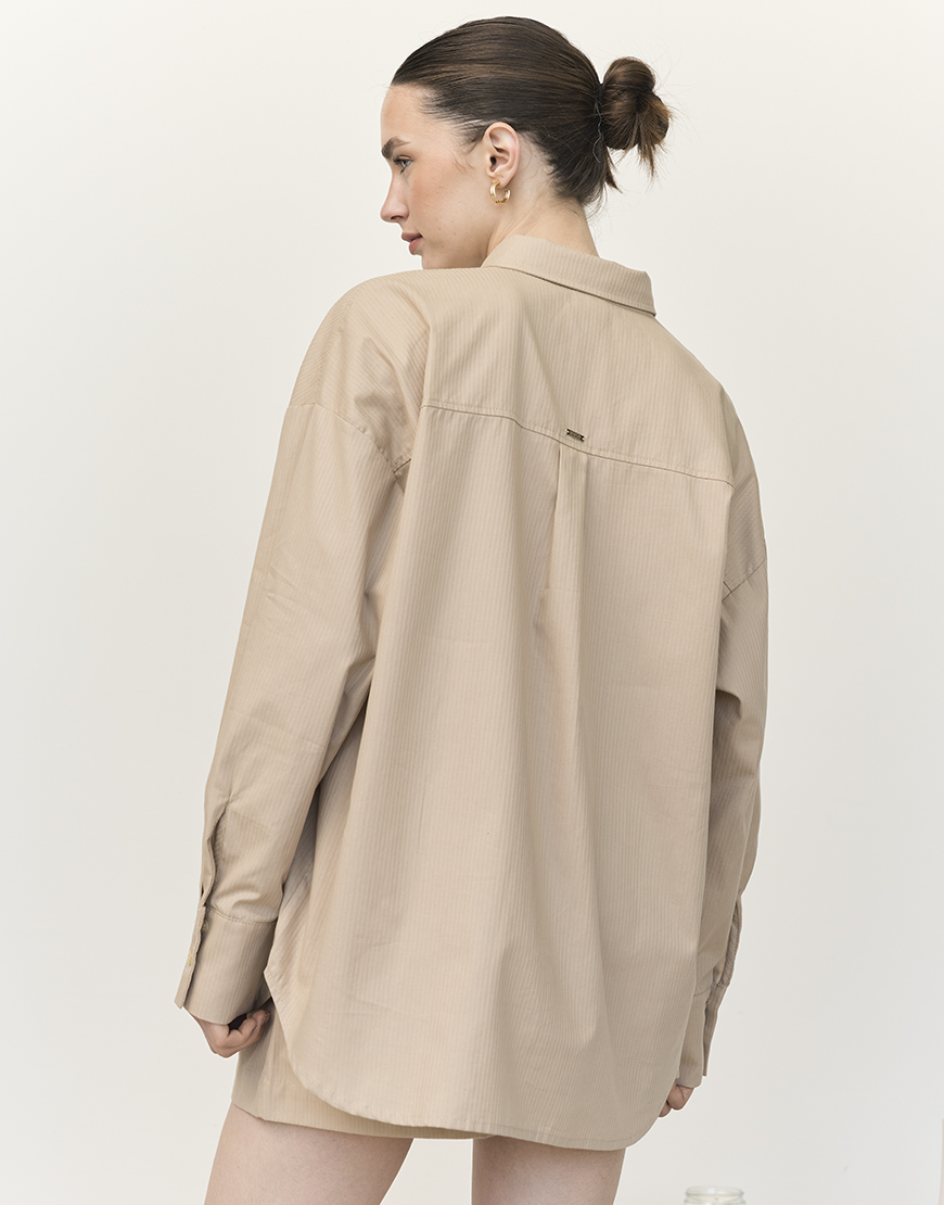 DSC06944 Сорочка базова SS беж MMSW (MMSW_Sh-SS-BE) - фото 3