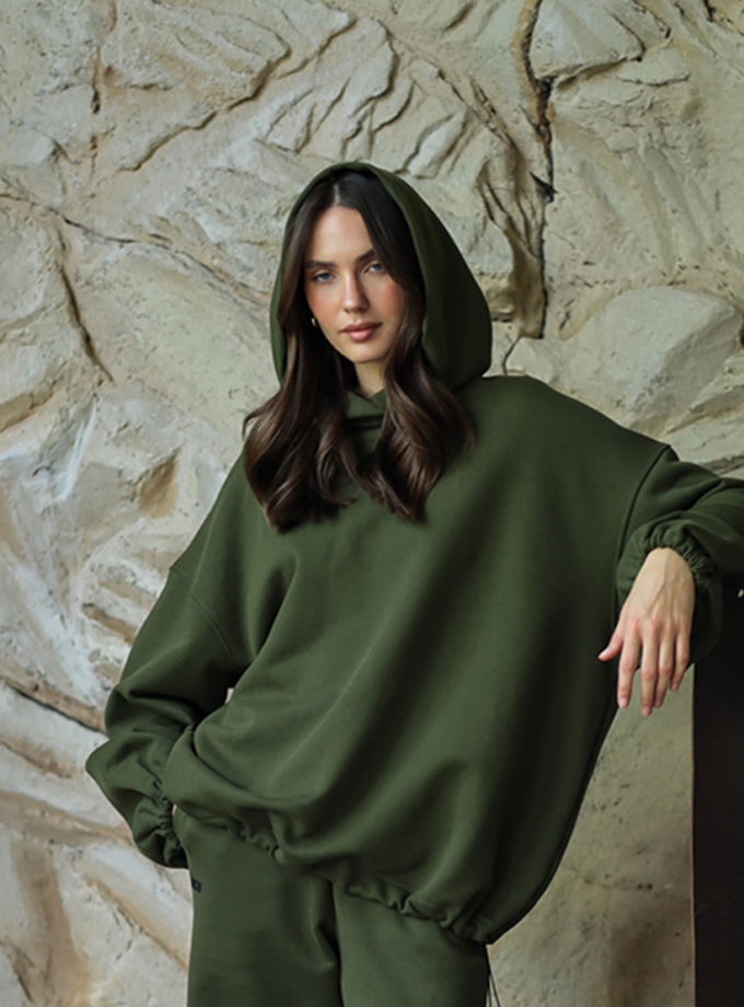 Худі вільного крою з фіксаторами W25 зелений MMSW (MMSW_H-W25-G) - фото 7
