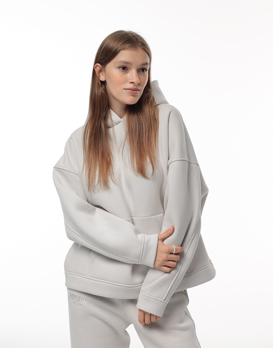 IMG_0121 Худі з вишитим логотипом W25 холодний сірий MMSW (MMSW_W25M-02) - фото 2