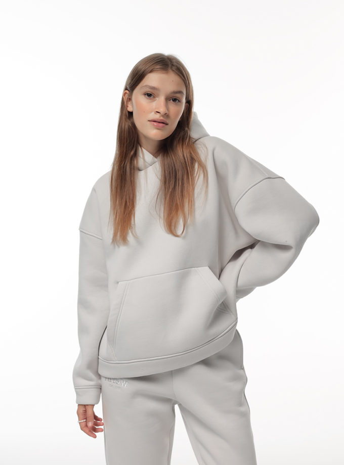 Худі з вишитим логотипом W25 холодний сірий MMSW (MMSW_W25M-02)