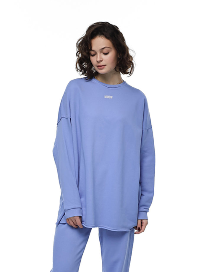Світшот з необробленим краєм SS блакитний MMSW (MMSW_Sw-SSOS-B)