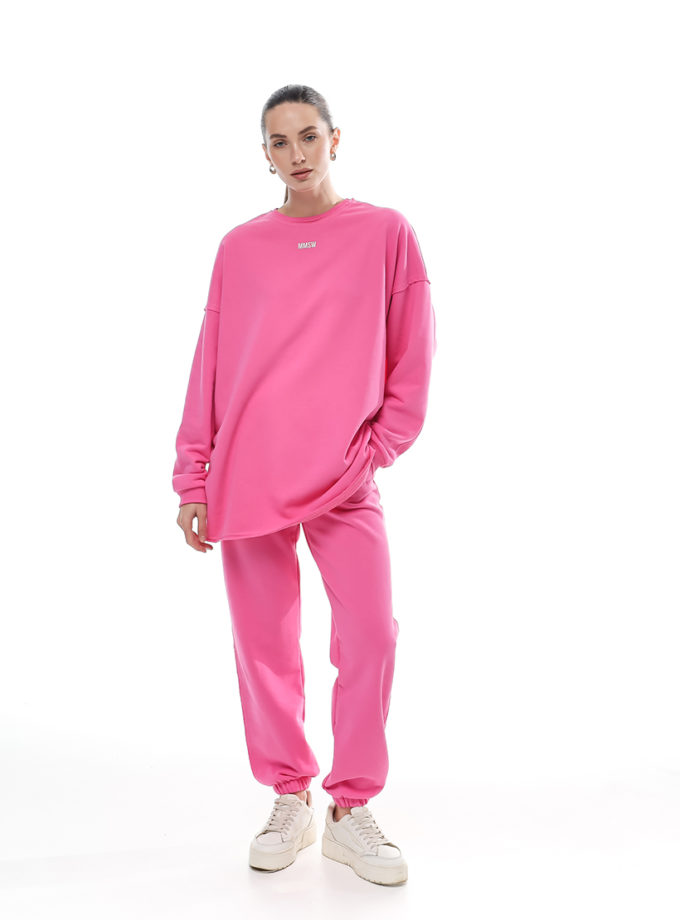 Штани балони з необробленим краєм SS рожеві MMSW (MMSW_Pants-SSXS-P)