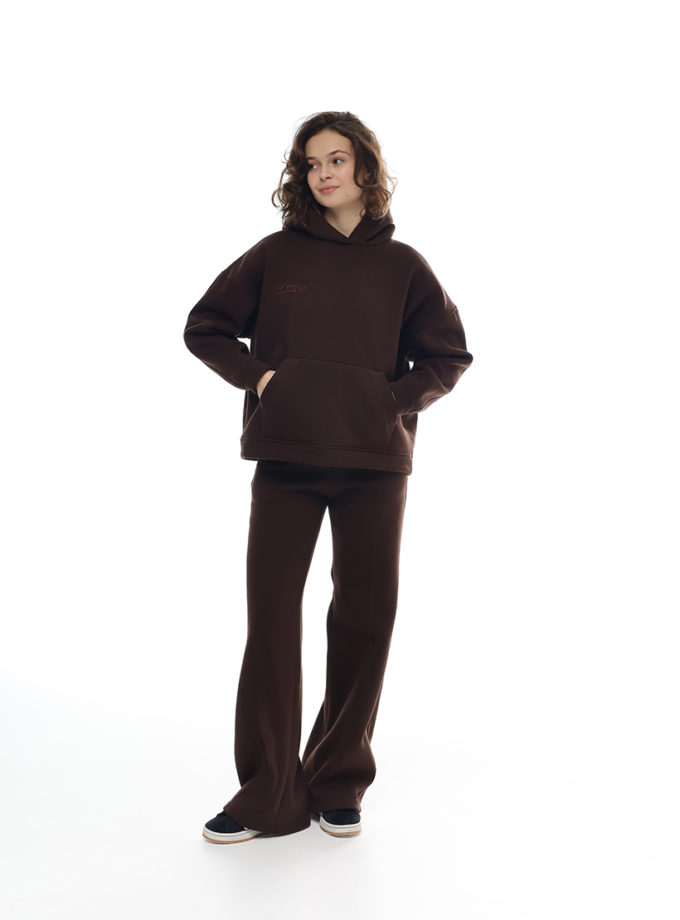 Штани широкі зі стрілкою W25 шоколадні MMSW (MMSW_W25-16)