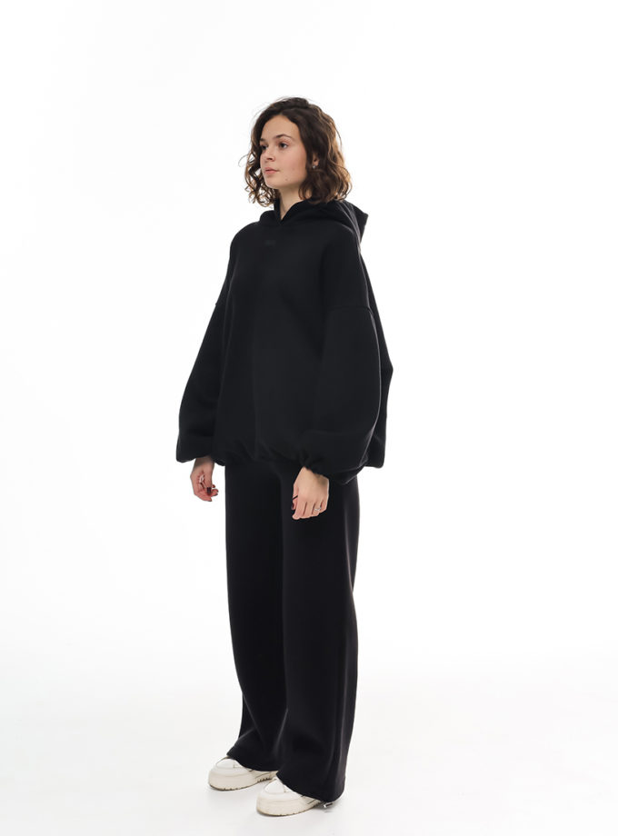 Штани рівні з фіксатором утеплені W25 чорні MMSW (MMSW_OW-28)