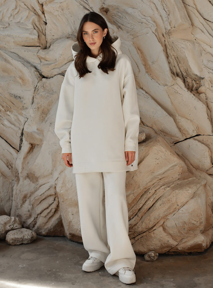 Штани рівні з фіксатором утеплені W25 Молочні MMSW (MMSW_OW-11)