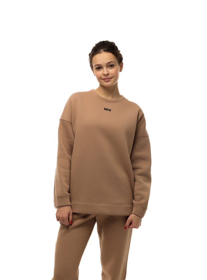 Світшот утеплений з логотипом W25 таупе MMSW (MMSW_SW-W25-T)