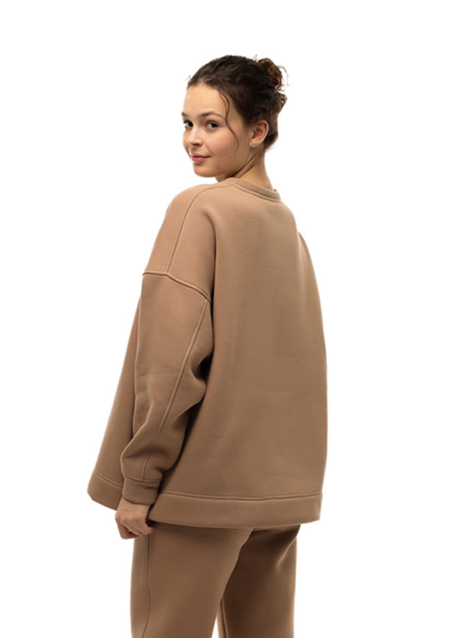 Світшот утеплений з логотипом W25 таупе MMSW (MMSW_SW-W25-T)